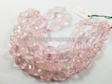 Pink Morganite Smooth Irregular Nugget Beads